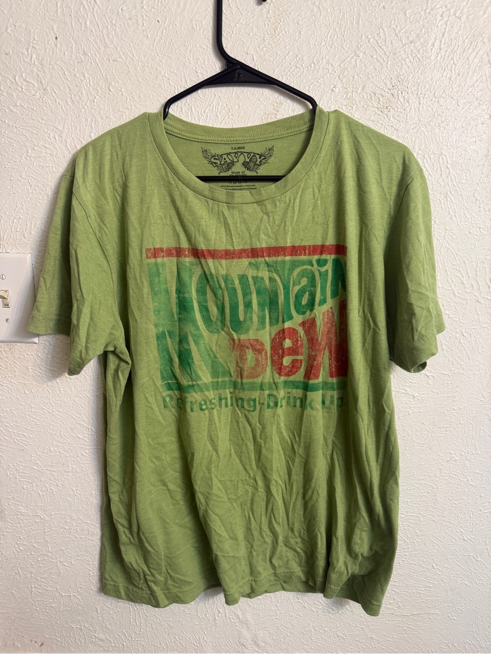 Vintage Mountain Dew Graphic Tee - Green